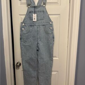 WeWoreWhat Light Wash Denim Overalls